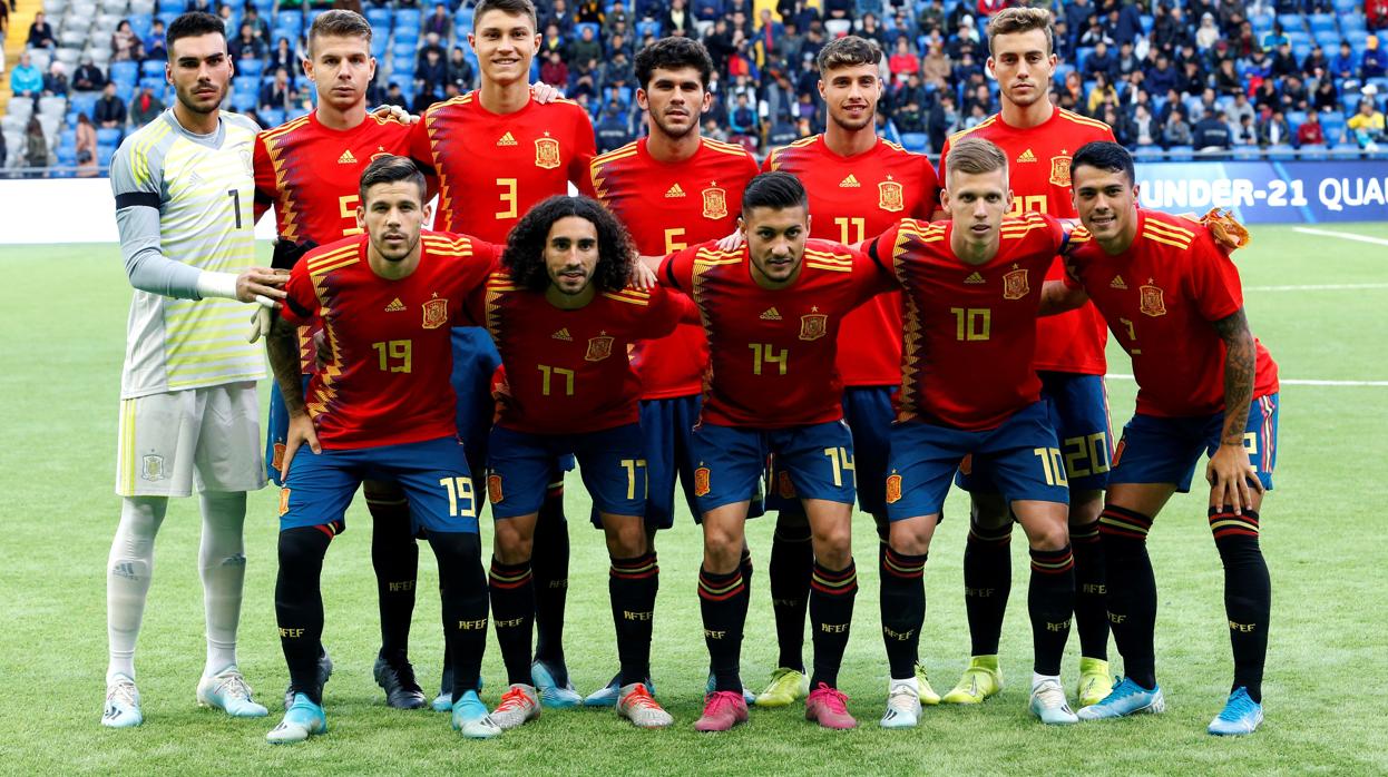 Alineación de España en la última convocatoria oficial