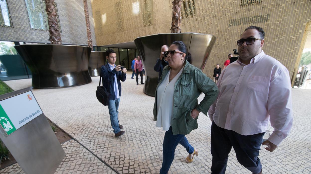 Dolores Amo llegando a la Ciudad de la Justicia para comparecer en la instrucción del caso Bomberos