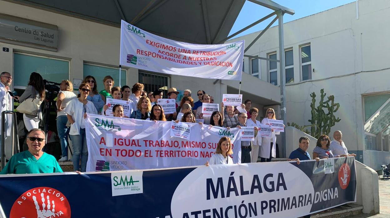 Protesta de los médicos este jueves en Málaga