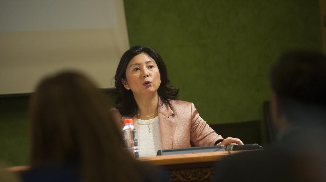 Jennifer Zhang durante el encuentro en Málaga