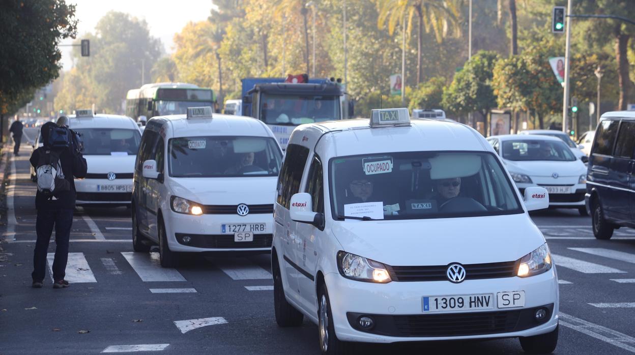 Protesta del sector del taxi