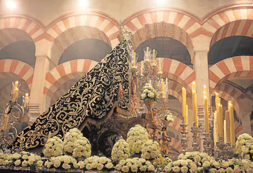 La imagen en el interior de la Mezquita-Catedral
