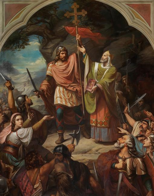 «Don Pelayo en Covadonga», un lienzo de Luis de Madrazo en 1855