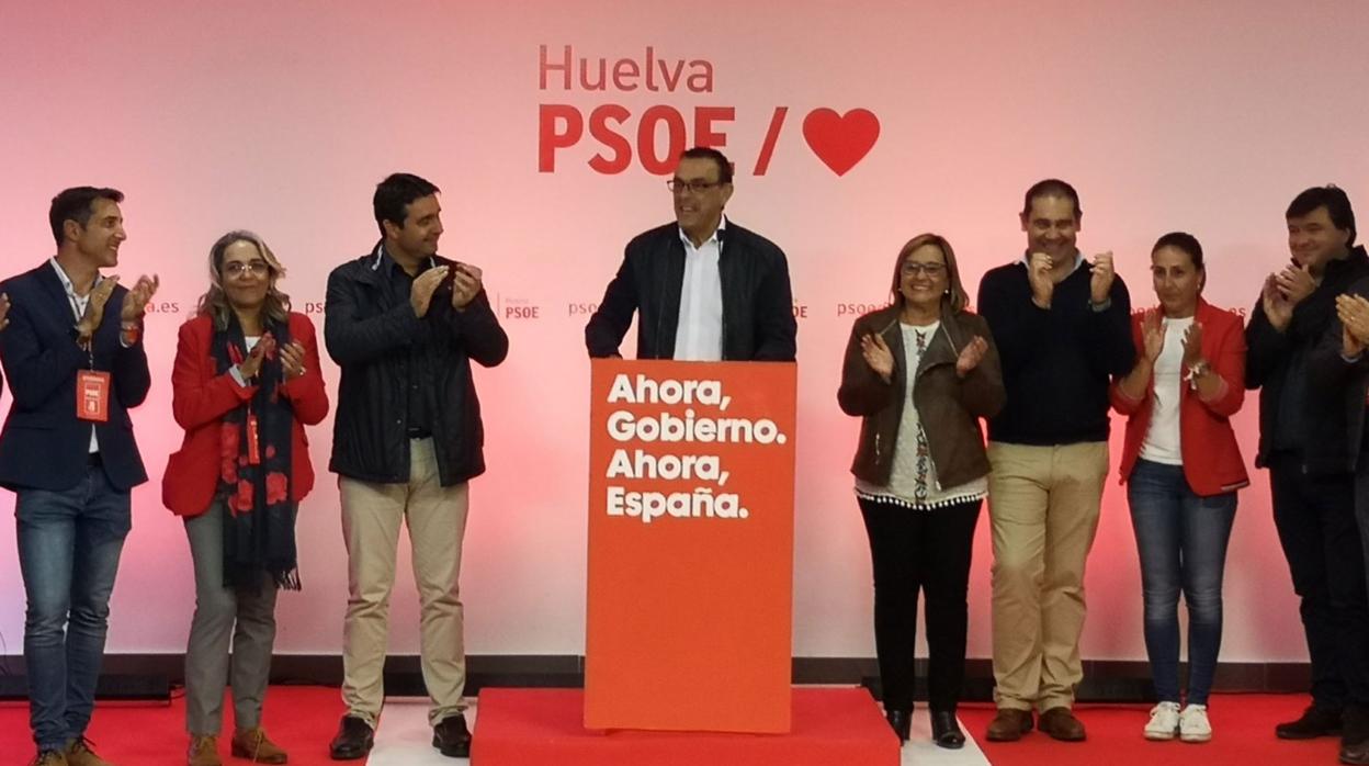 Caraballo, en la sede del PSOE de Huelva esta noche