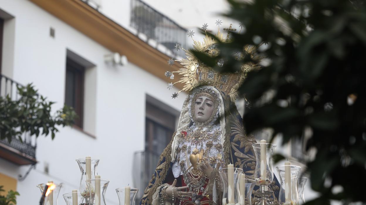 La Virgen de los Dolores, en la procesión jubilar del 30 de junio por las calles de Córdoba