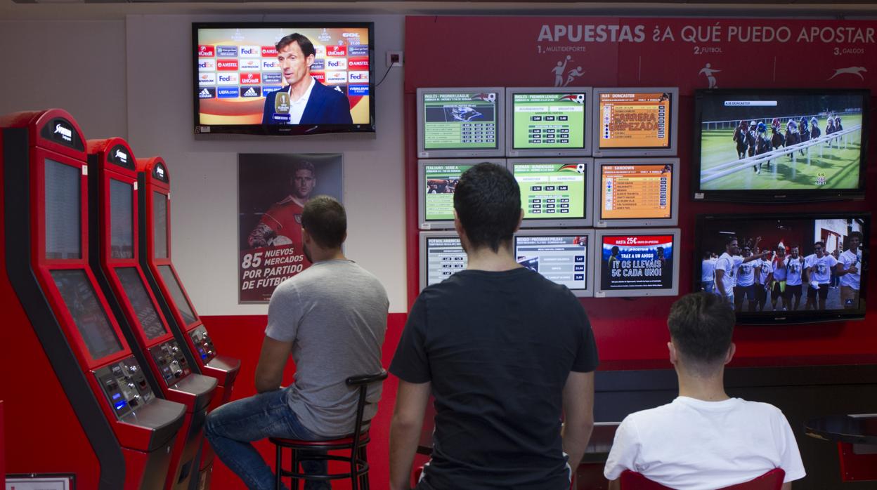 Interior de una casa de apuestas