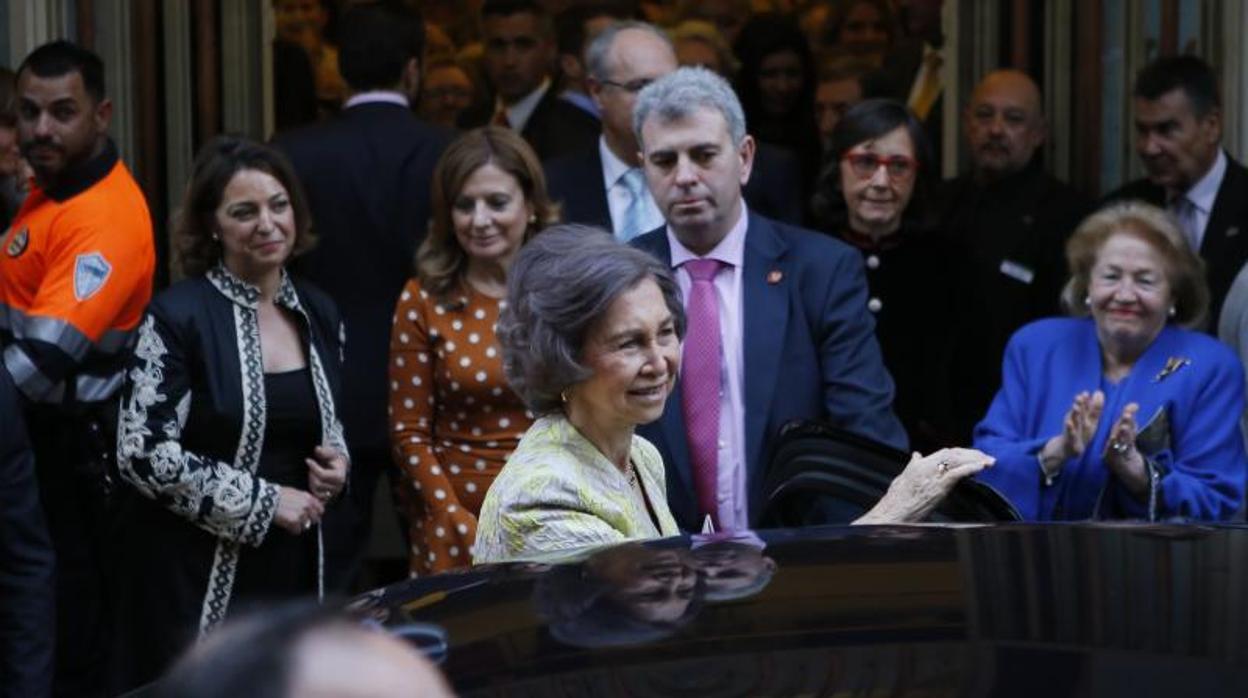 Doña Sofía en su última visita a Córdoba