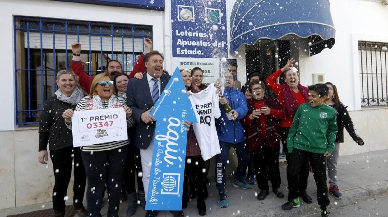 Celebración del Gordo en La Carlota el año pasado