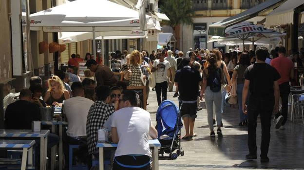 Una de las calles del centro afectadas por la moratoria