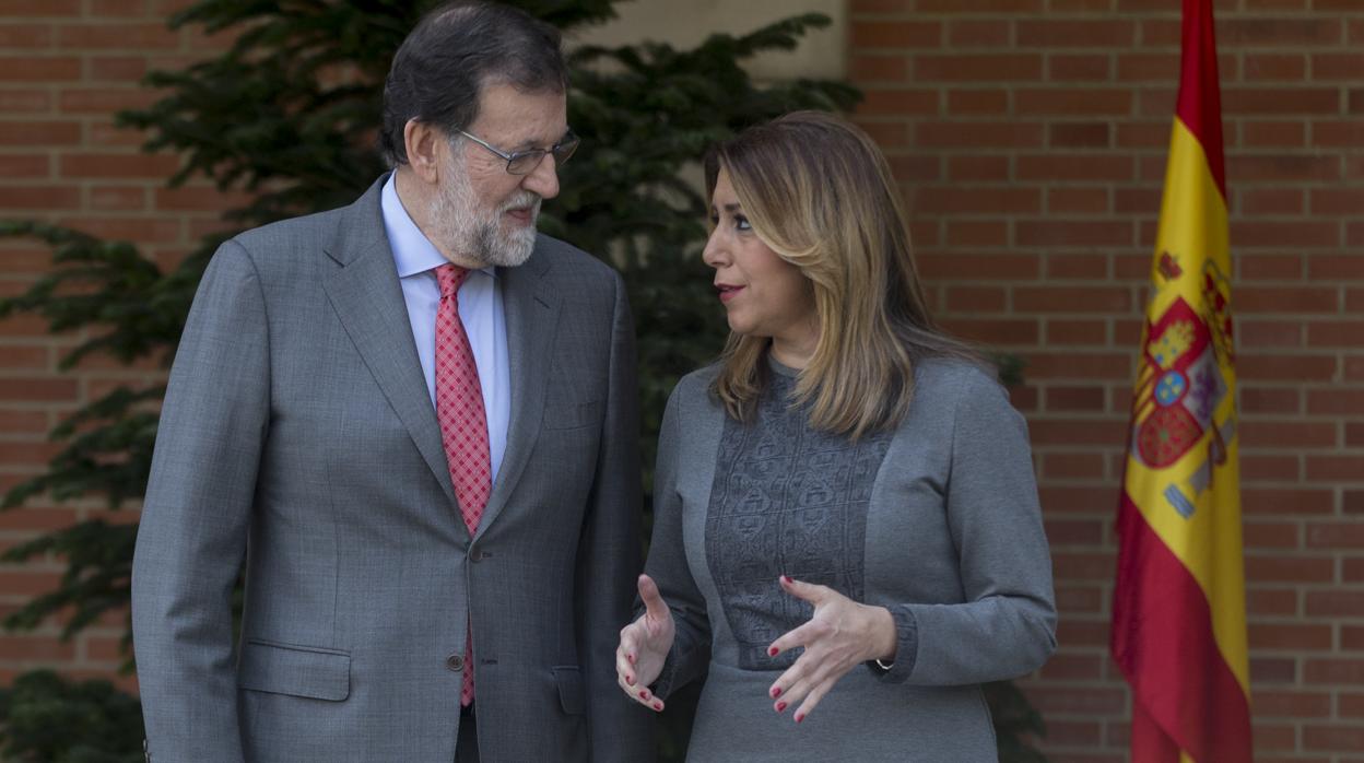 Mariano Rajoy y Susana Díaz en abril de 2018