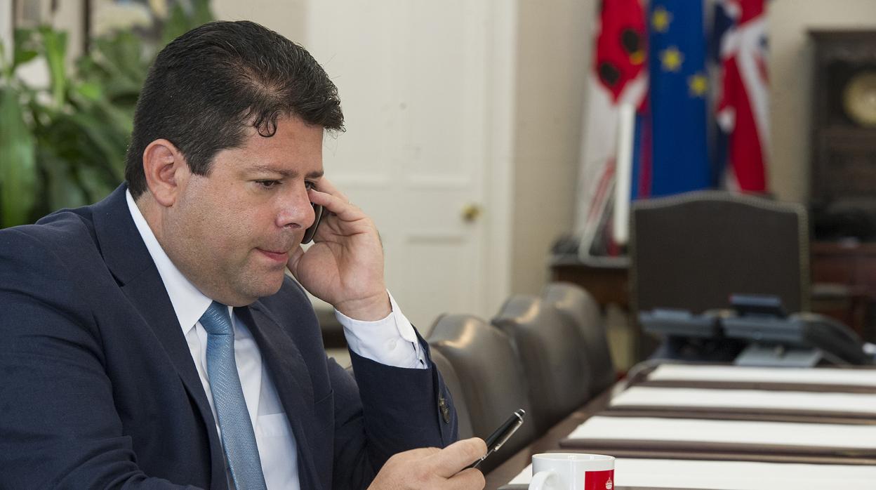 Fabian Picardo, en su despacho, en una imagen de archivo