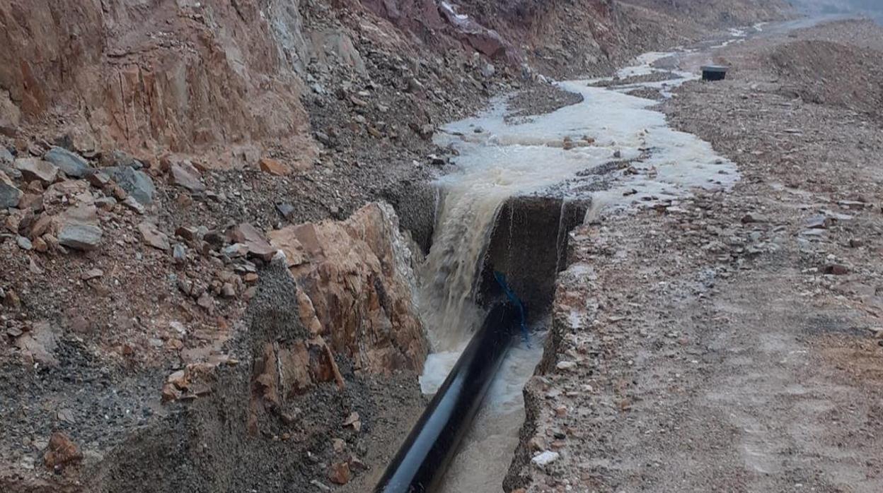 Zona de la red afectada por el temporal