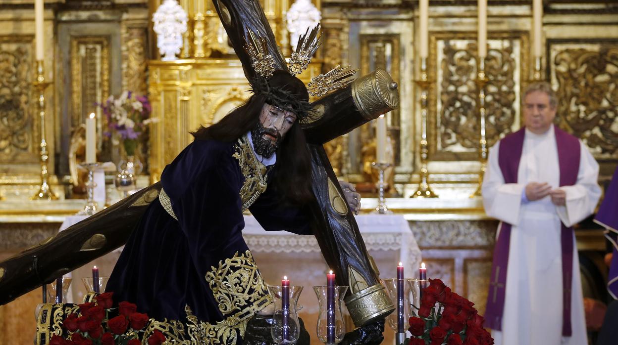 Jesús Caído, en su iglesia de San Cayetano en Córdoba