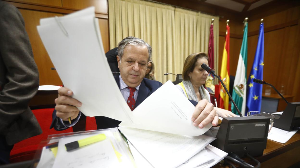 El edil de Hacienda y presidente de Vimcors, antes de un Pleno del Ayuntamiento de Córdoba