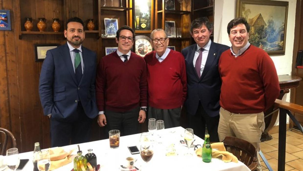 Antonio Romero, Antonio Palacios, Rafael Campanero, Javier González y Jesús Coca