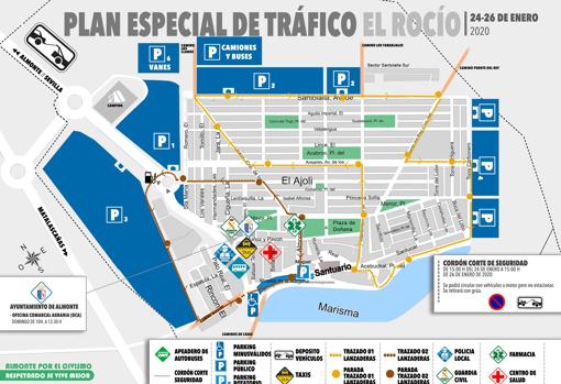 Plan especial de tráfico diseñado por el Ayto. de Almonte