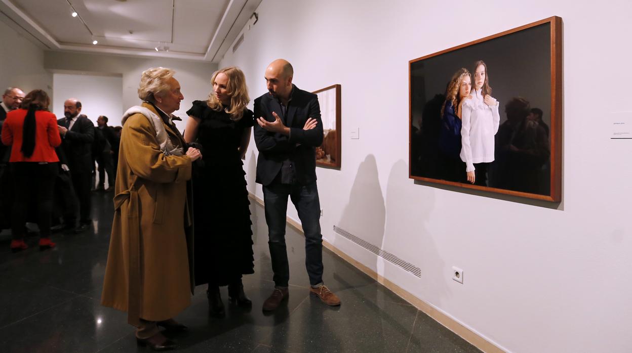 Pilar Citoler en la inauguración de la exposición en Vimcorsa