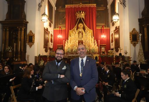 Rafael Wals Dantas, autor de la marcha, junto al hermano mayor, Enrique Aguilar