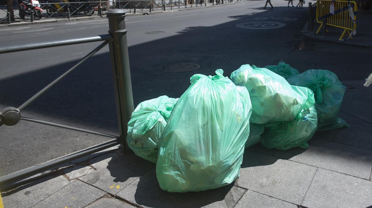 Desperdicios en bolsas de basura