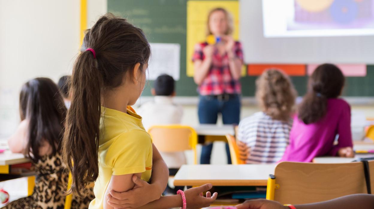 Alumnos en una clase de Infantil