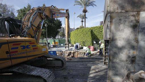 Obras de Emacsa en una imagen de archivo