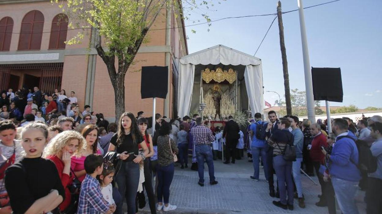 Salida de la pro hermandad de la O el pasado Sábado de Pasión