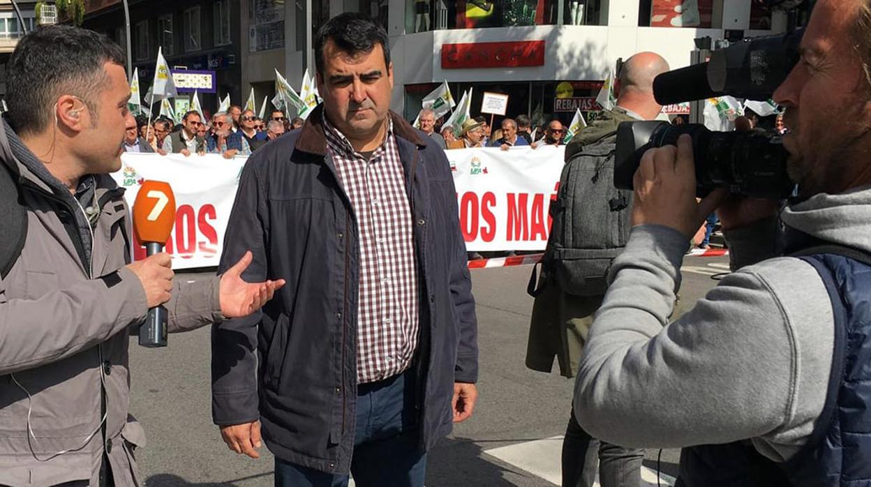 Andrés Góngora participó el pasado sábado en la protesta organizada en Murcia