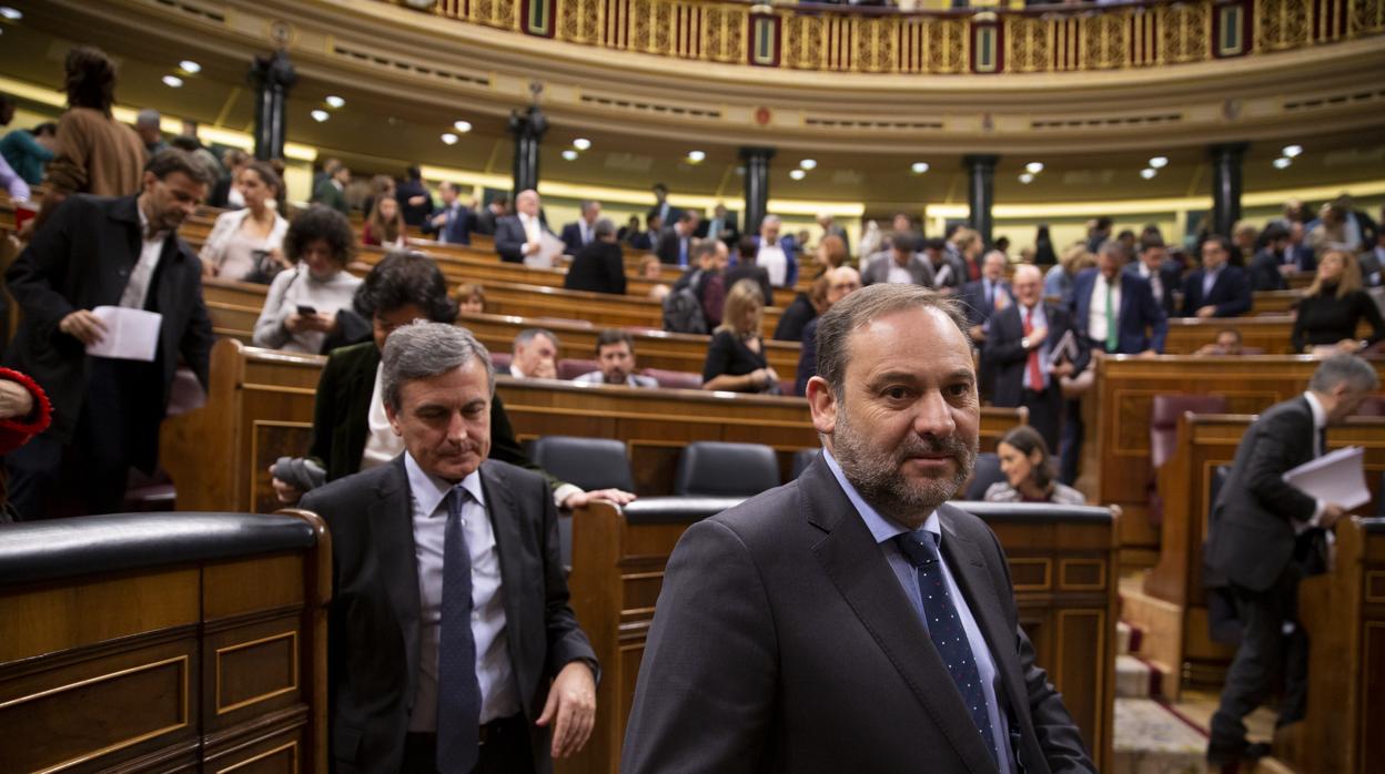 José Luis Ábalos, en el Congreso