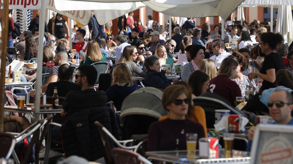 Terraza de la plaza de la Corredera