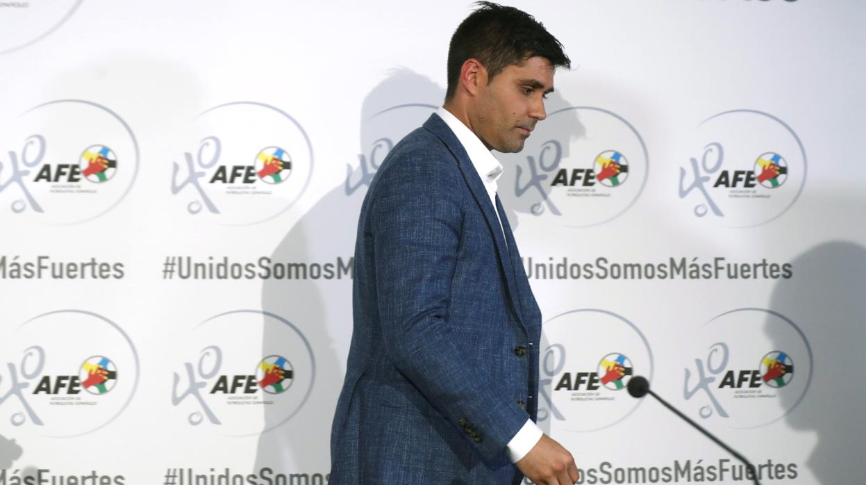 El presidente de AFE, David Aganzo, en una rueda de prensa