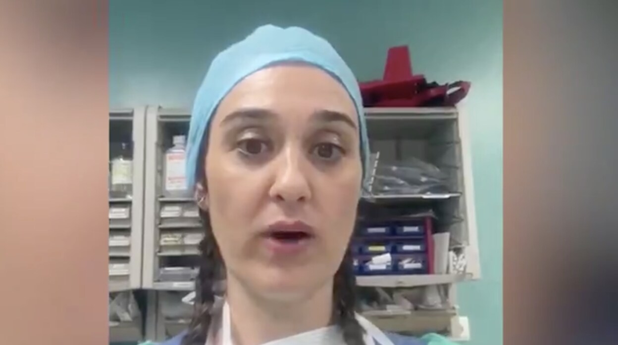 Un framme del video difundido por el personal de Urgencias del Hospital Clínico