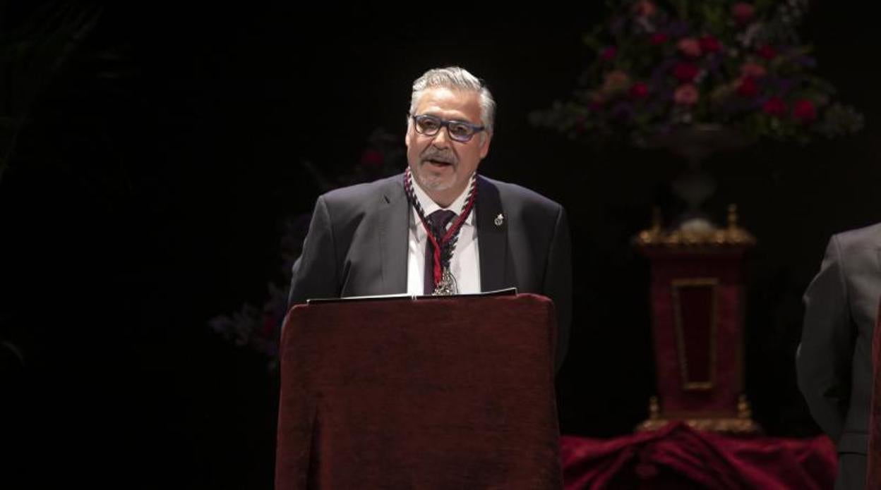 Antonio Capdevila, durante el pregón de Semana Santa de 2019