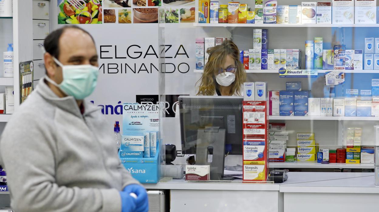 Imagen de una farmacia en Coórdoba durante la pandemia del Covid-19