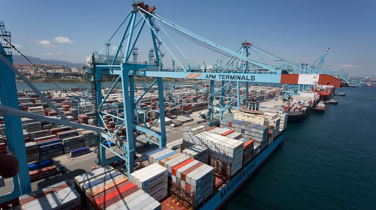 Imagen de la terminal de Maersk en el Puerto de Algeciras