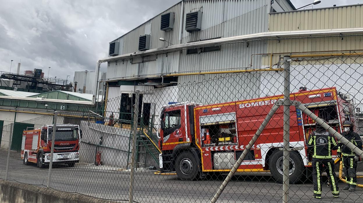 Los bomberos tras sofocar el incendio