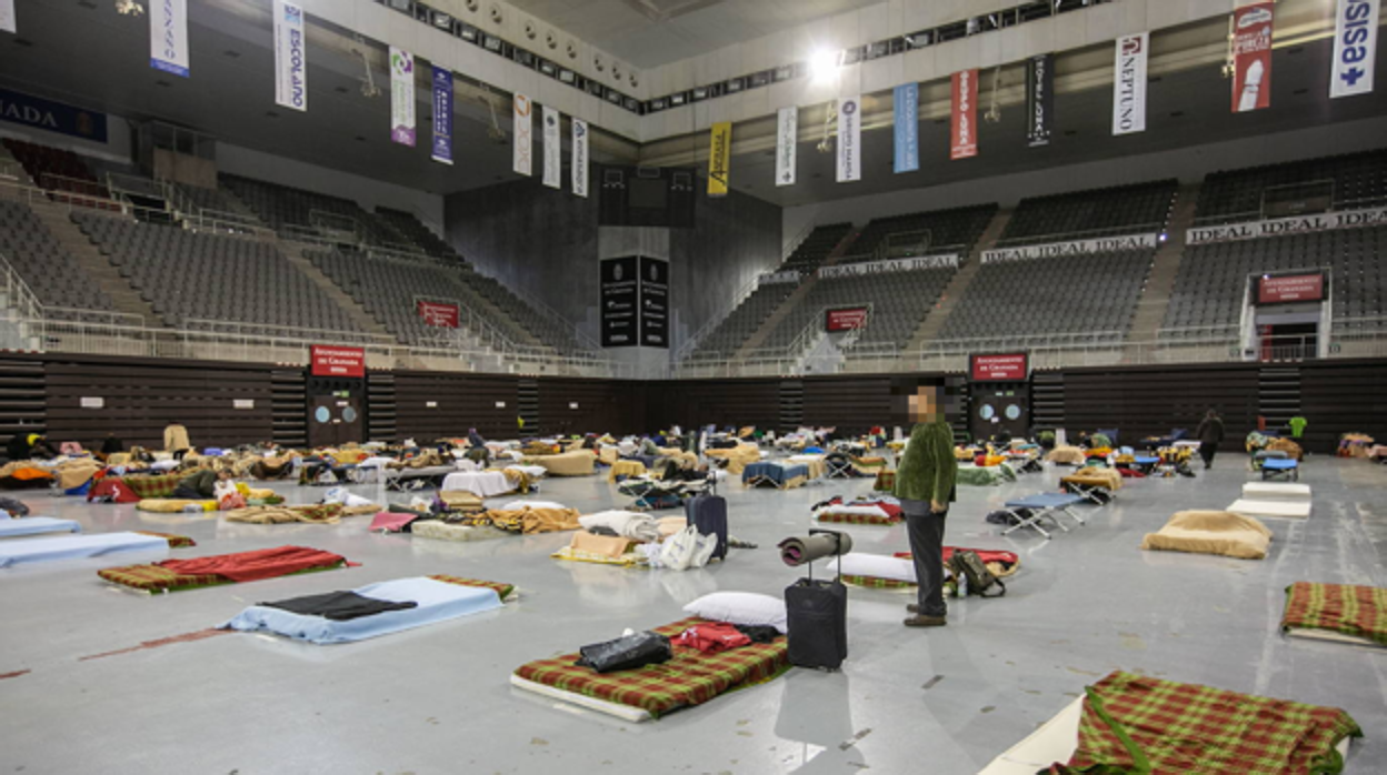 Palacio de los Deportes de Granada, habilitado como refugio durante la pandemia