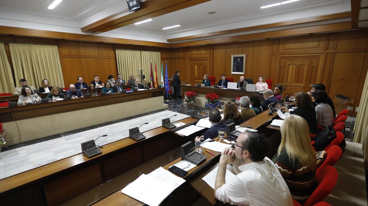 Imagen de archivo de un Pleno en el Ayuntamiento de Córdoba