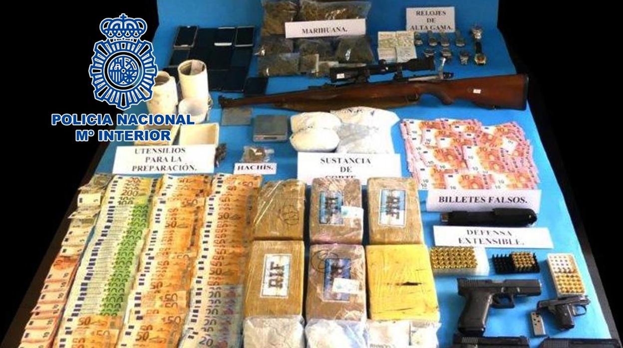 Droga y efectos intervenidos por los agentes