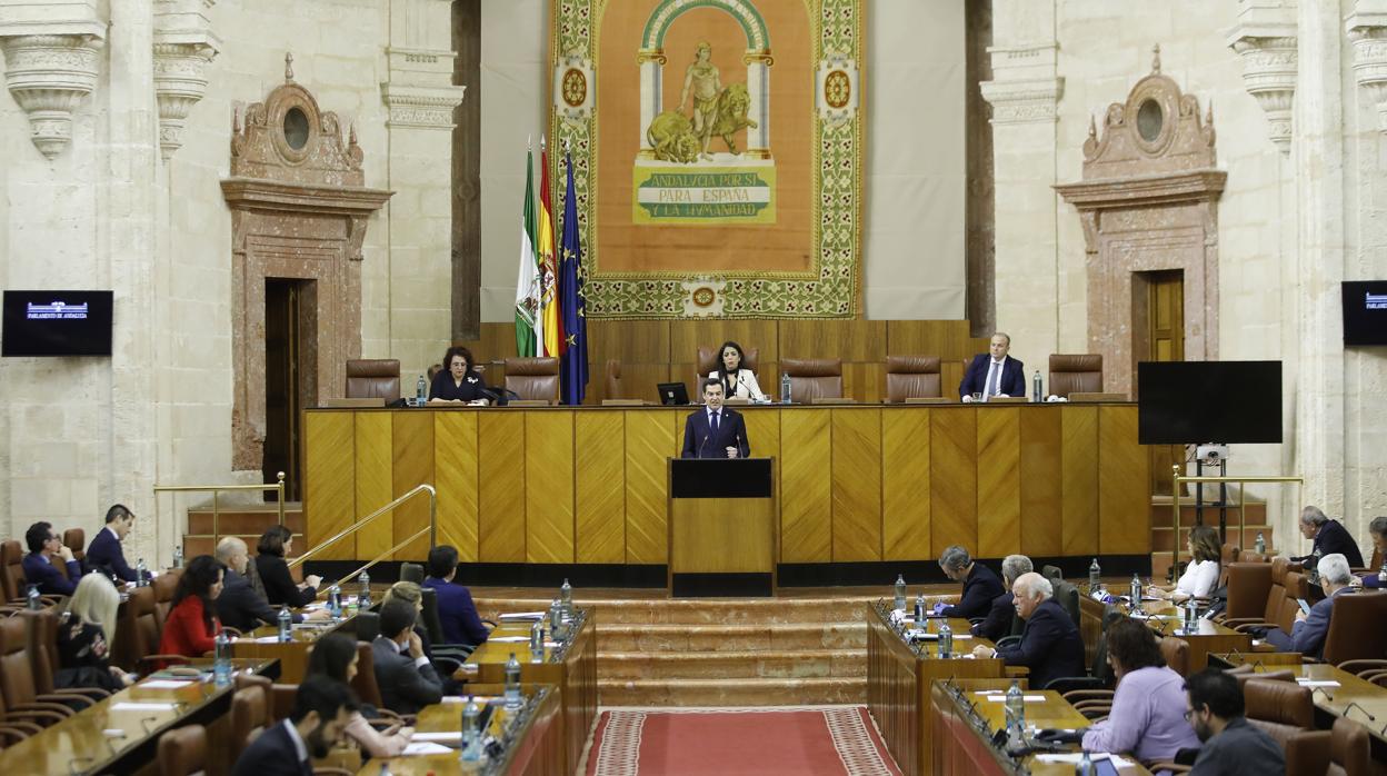 El presidente andaluz en su comparecencia ante la diputación permanente