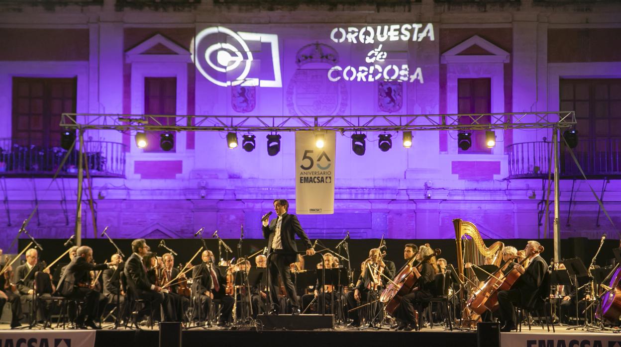 La Orquesta de Córdoba, durante un concierto reciente en la Corredera