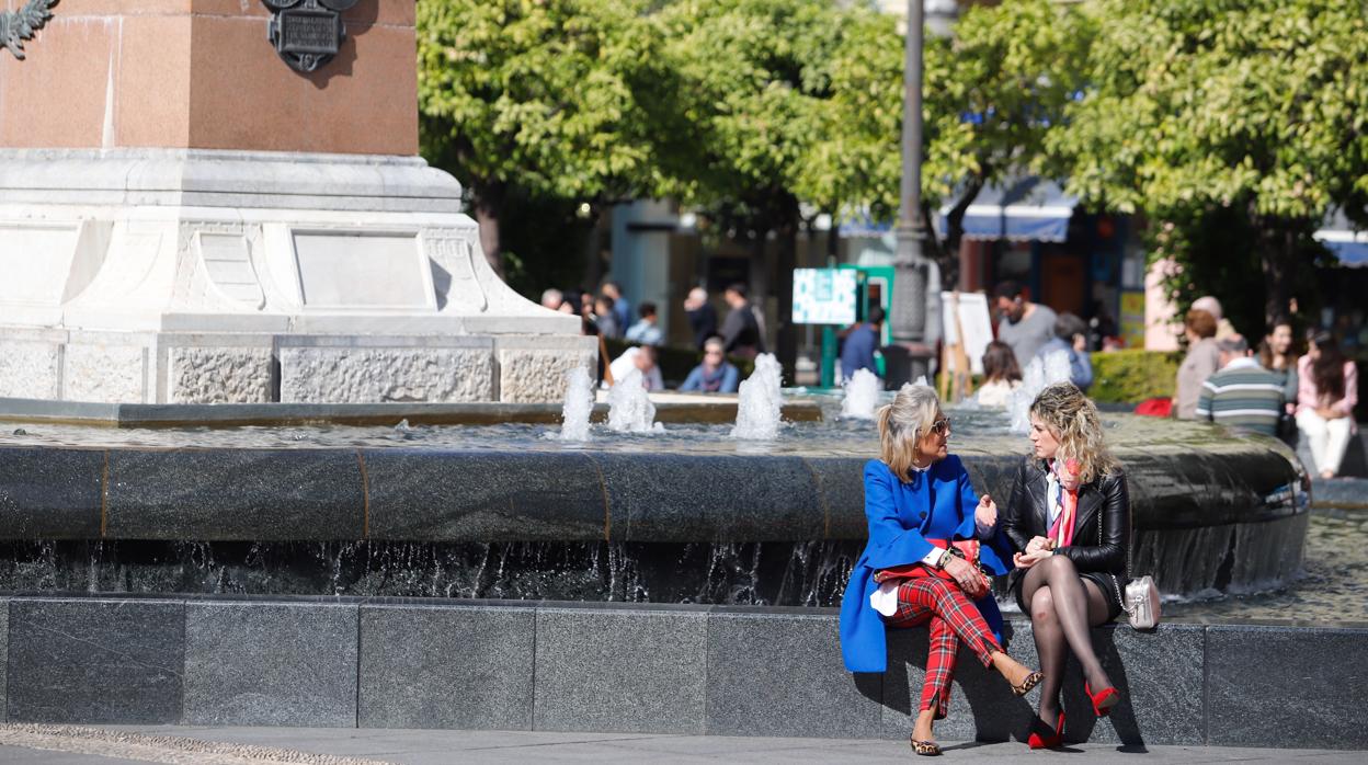 Plaza de Las Tendillas, con buen tiempo