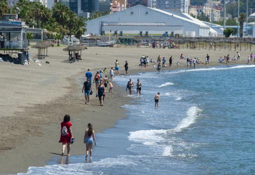 Playa de La Malasgueta, ayer