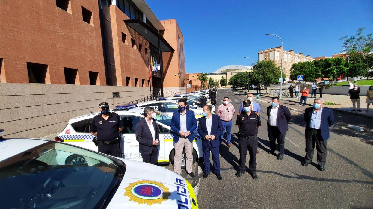 José María Bellido en la presentación de los coches esta mañana