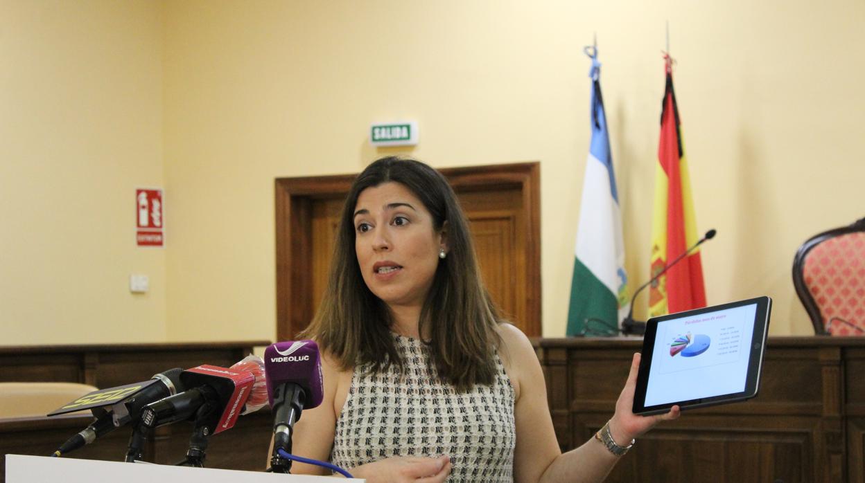 Teresa Alonso, durante la presentación del informe