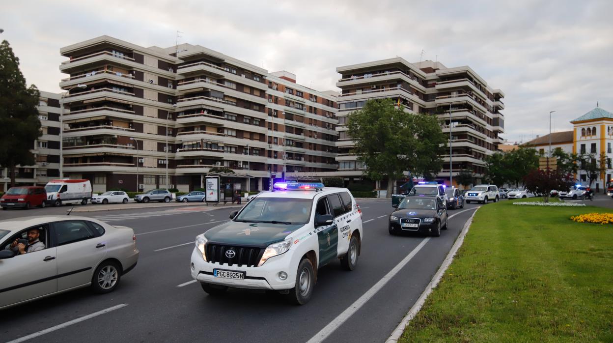 Un vehículo de la Guardia Civil en Córdoba