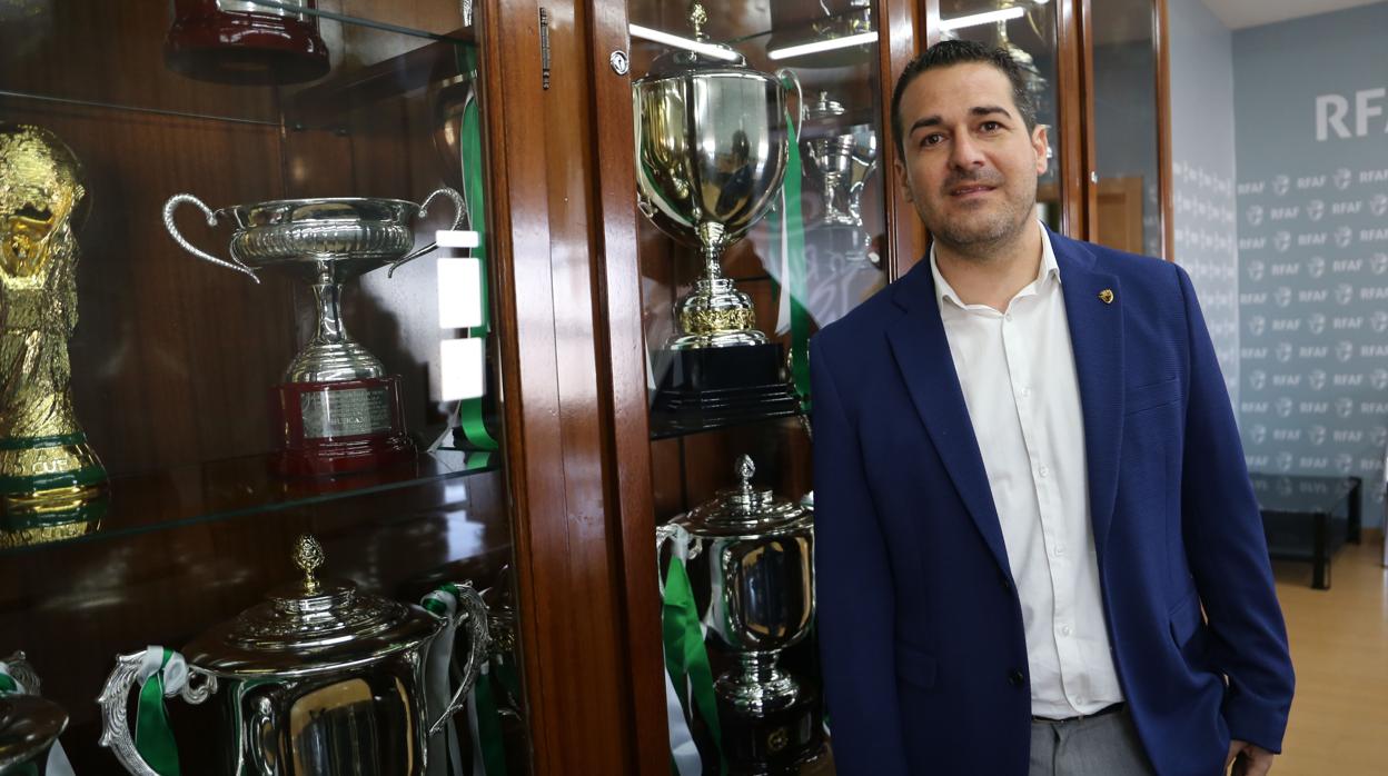 Pablo Lozano, en la sede de la Federación Andaluza de Fútbol