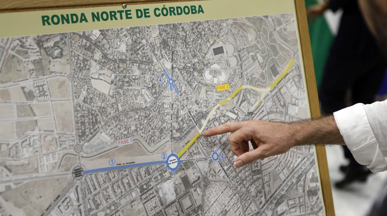 Infografía con el trazado de la Ronda Norte de Córdoba