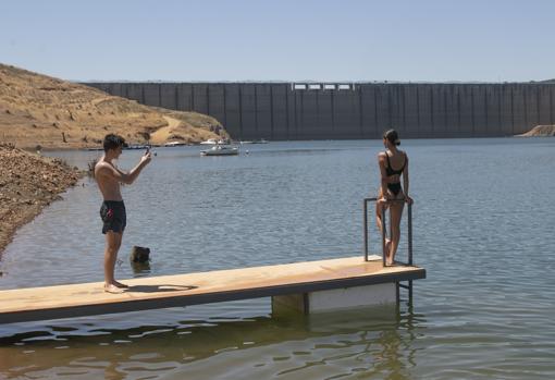 Embalse de la Breña este sábado en Almodóvar del Río