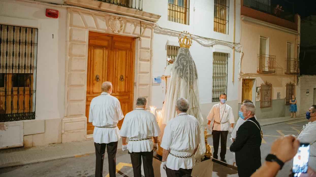 La Virgen del Carmen de Rute en el traslado extraordinario