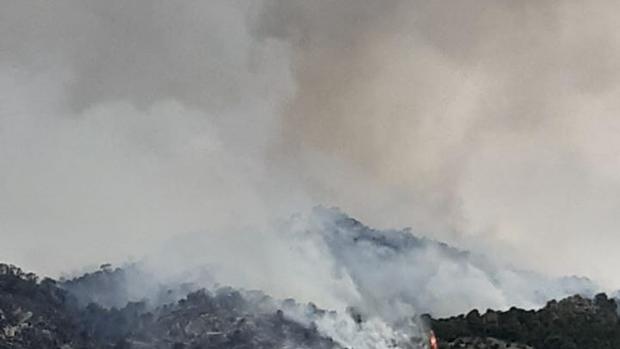 Un incendio causado por una tormenta devasta parte del Parque Natural de Cazorla